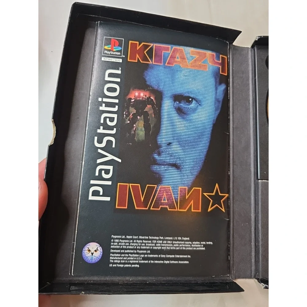 Krazy Ivan Sony PlayStation PS1 1996 Psygnosis Long Box NTSC SCUS-94303 Retro H1
